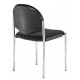 Coda Fabric Stackable Visitor 4 Leg Chrome Chair